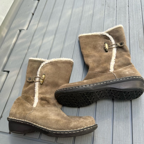 AK Anne Klein Sport Kresent Women's Boots Natural Suede Bootie US 8 M - Picture 1 of 4